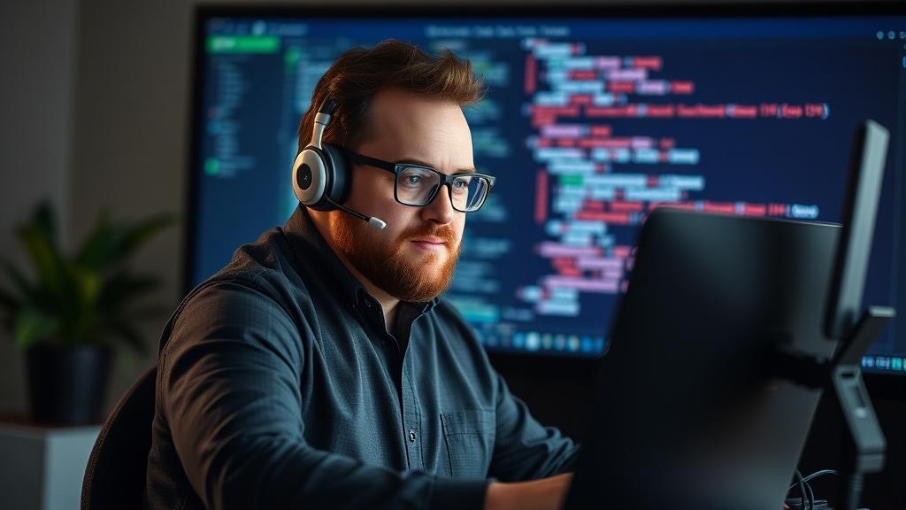 Photo of a web developer. Photo of a web developer.фото