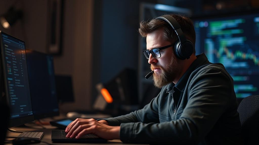 Photo of a web developer. Photo of a web developer.фото